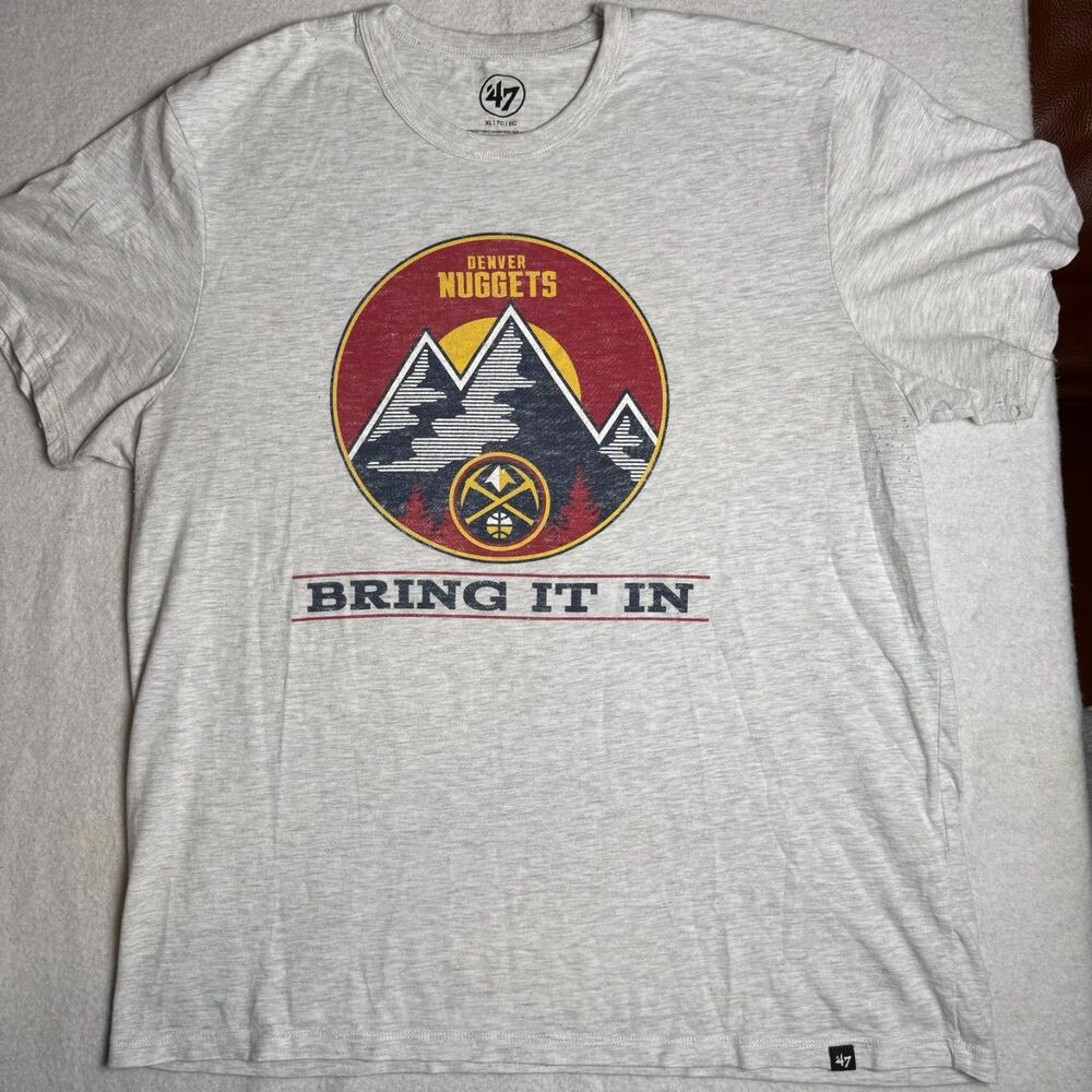 Denver Nuggets NBA Basketball Tee T-shirt Women's Size XL Gray